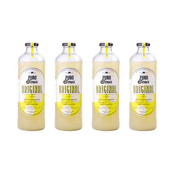 4-PACK PIKA LITRO (4 Botellas de Pisco Sour Limón Premium 1.000 ML)