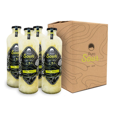 4-PACK PIKA LITRO (4 Botellas de Pisco Sour Limón Premium 1.000 ML)